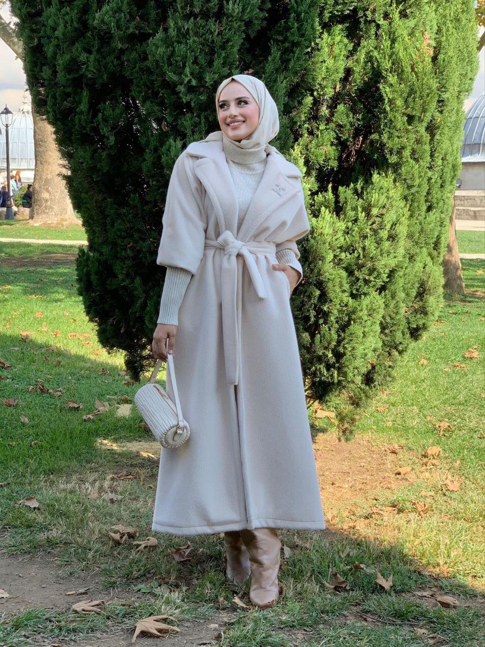 Bronş Detaylı Uzun Kaban Taş 