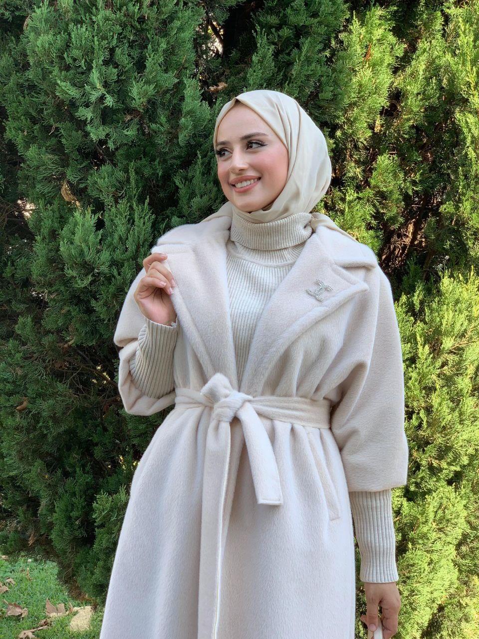 Bronş Detaylı Uzun Kaban Taş 