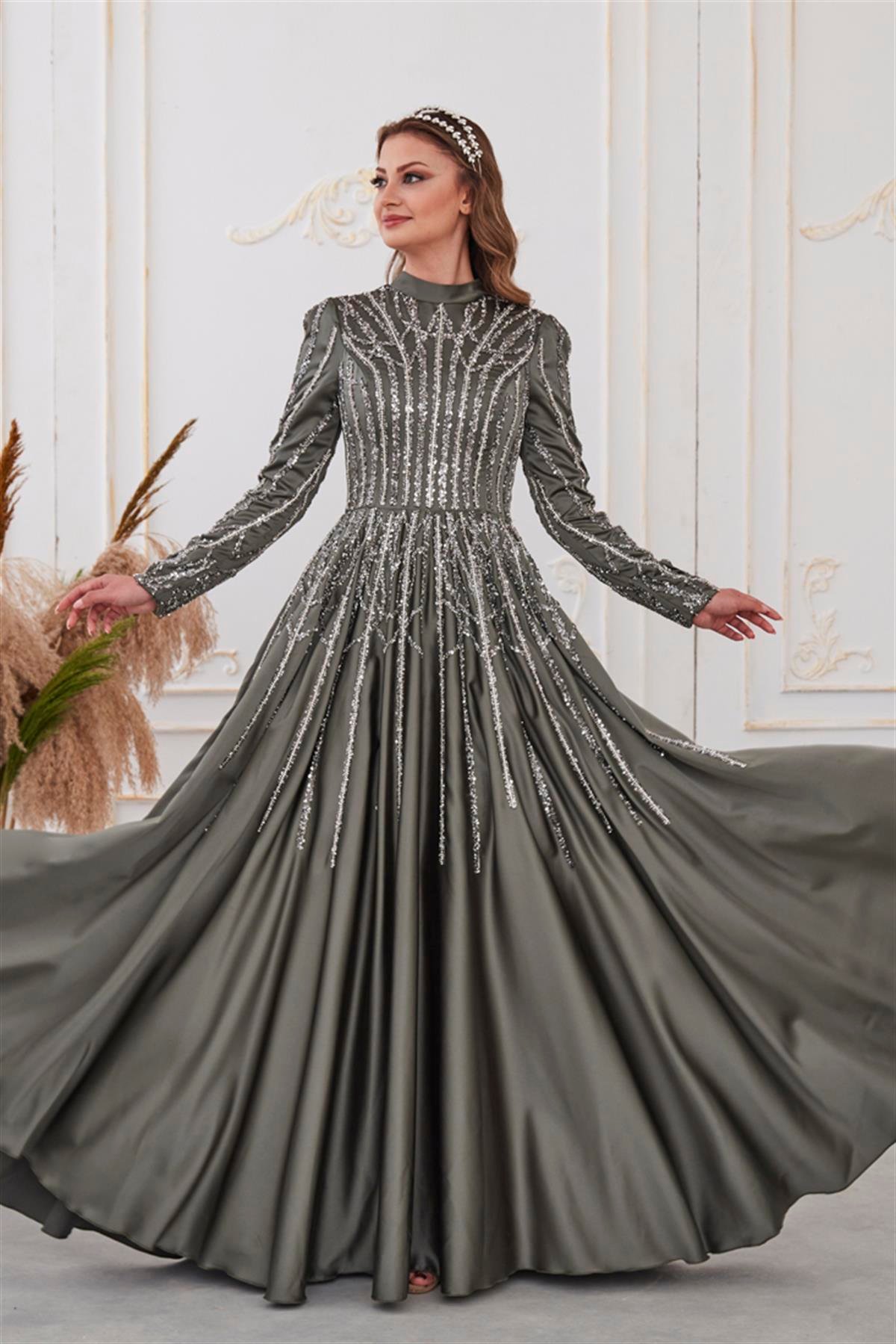 Emma Tesettür Abiye Haki