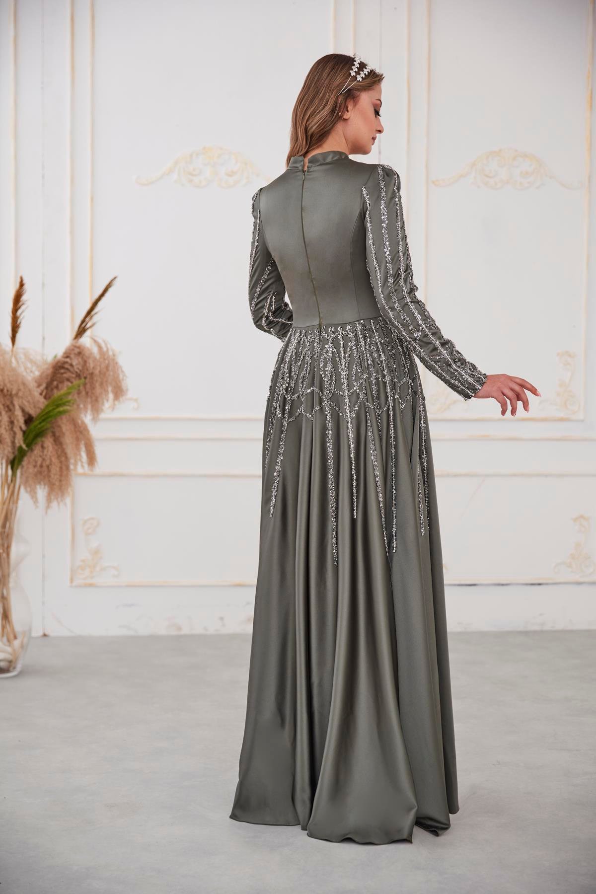 Emma Tesettür Abiye Haki