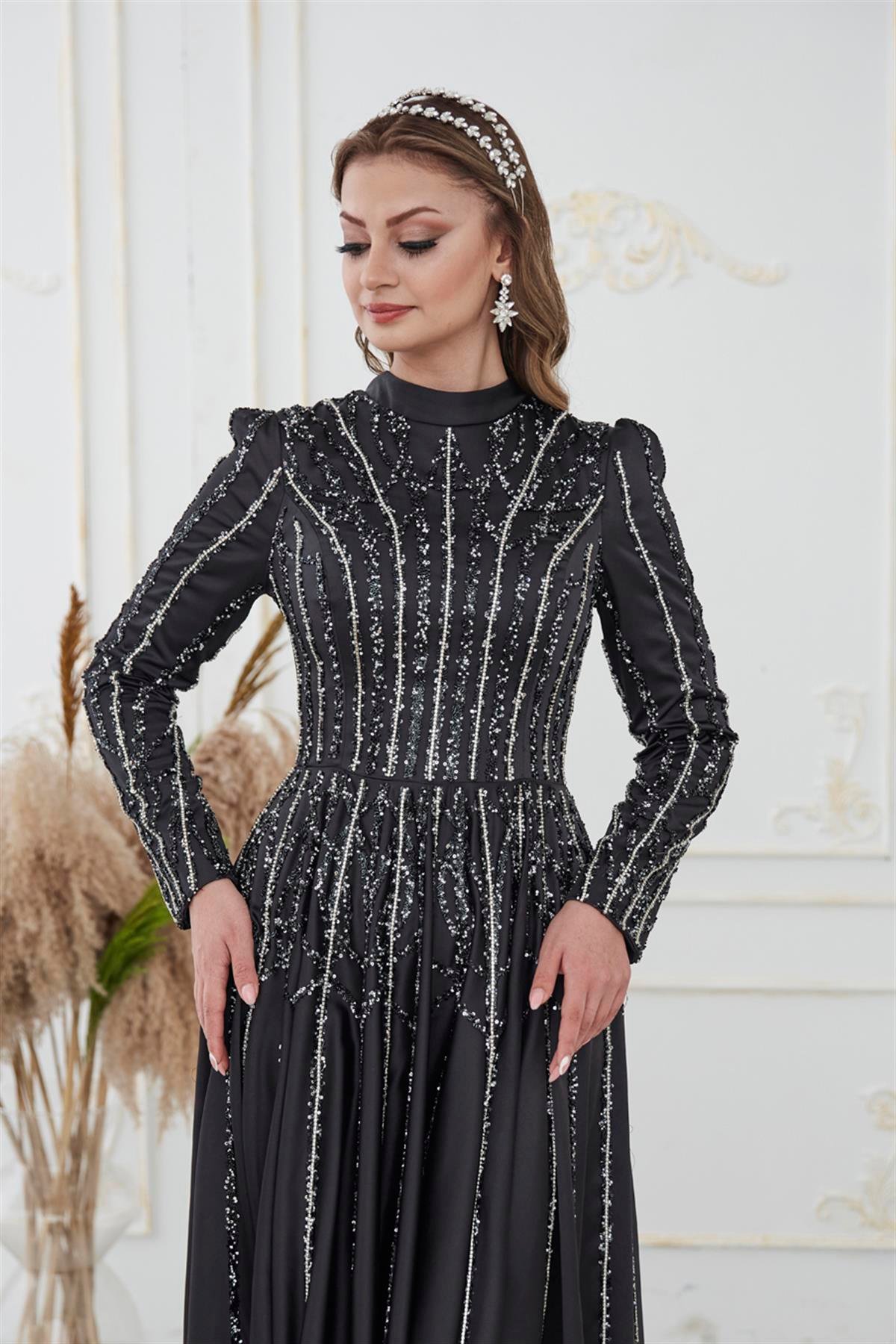 Emma Tesettür Abiye Siyah