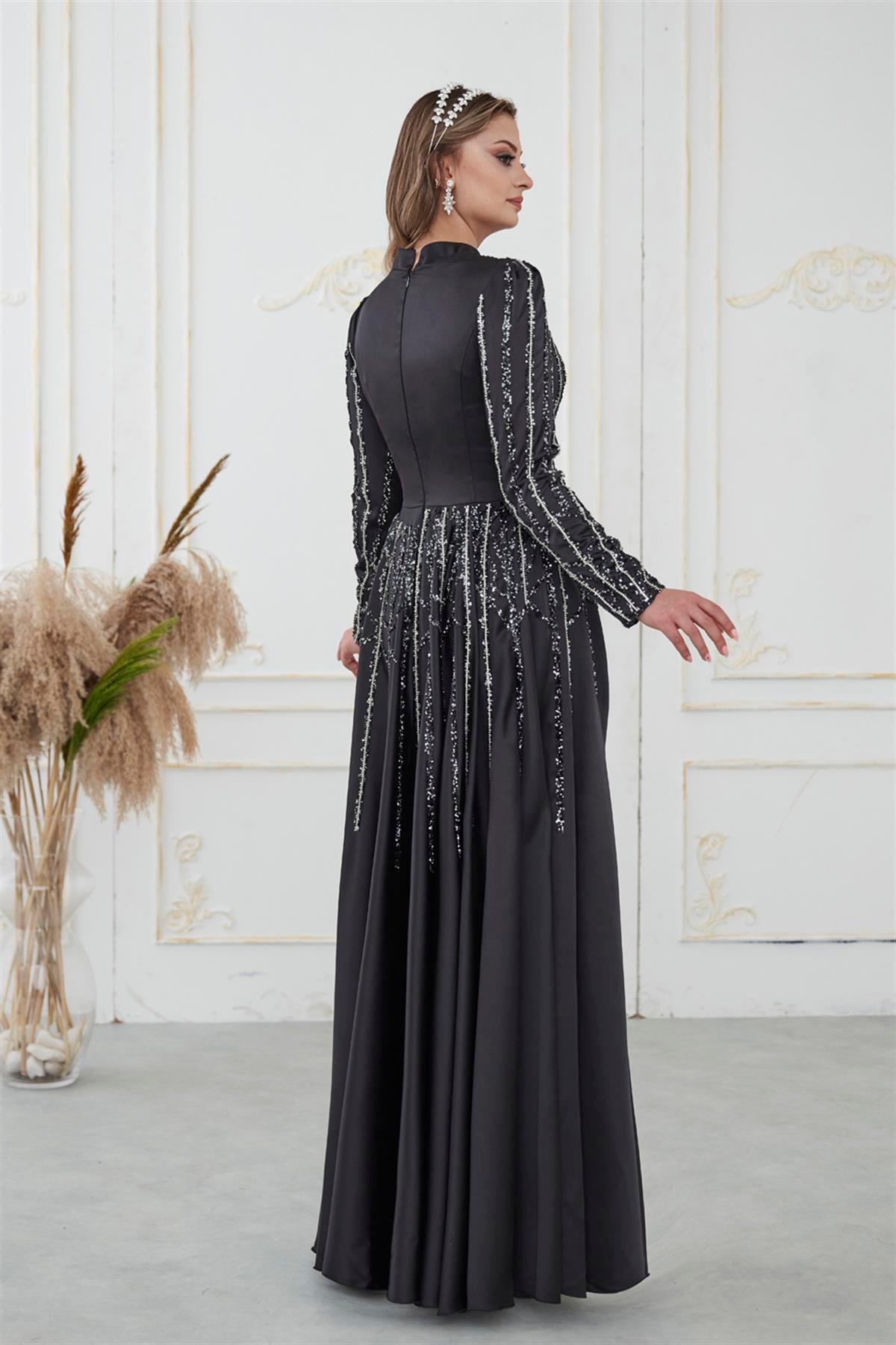 Emma Tesettür Abiye Siyah