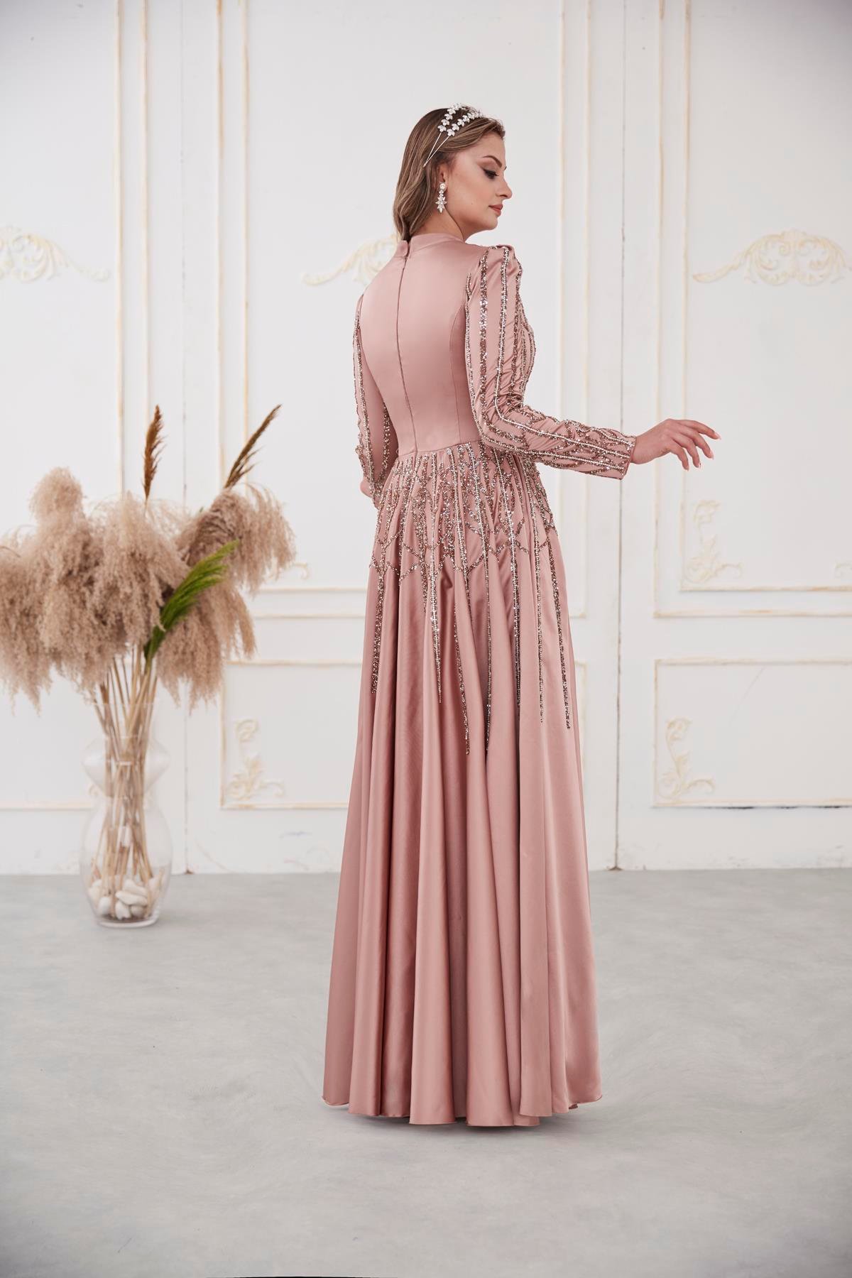 Emma Tesettür Abiye Somon