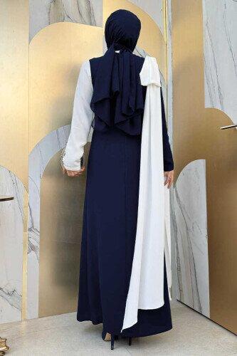 Fiyonk Abiye Elbise Lacivert 