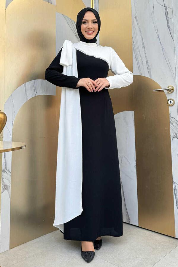 Fiyonk Abiye Elbise Siyah