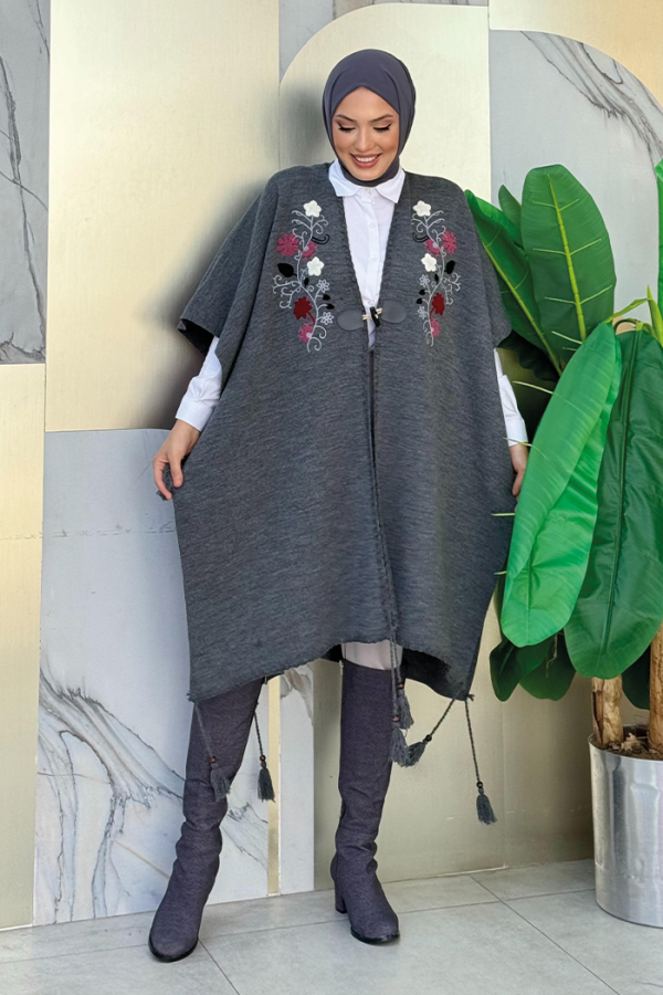 Füme Gömlek ve Triko Panço İkili Takım 