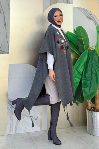 Füme Gömlek ve Triko Panço İkili Takım 