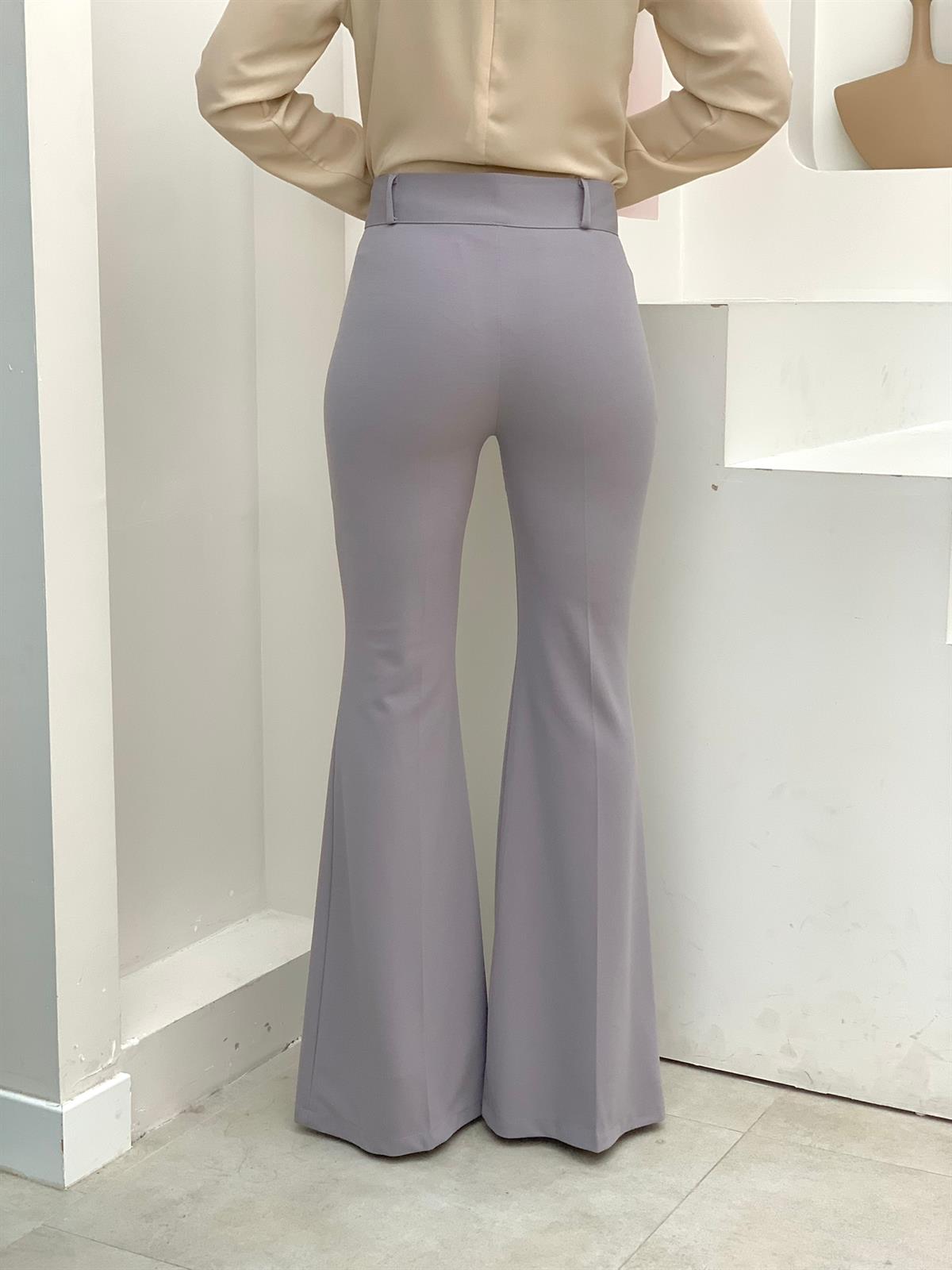 Gri İspanyol Paça Pantolon