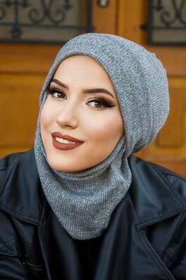 Lacivert Çizgili Maskeli Bere 