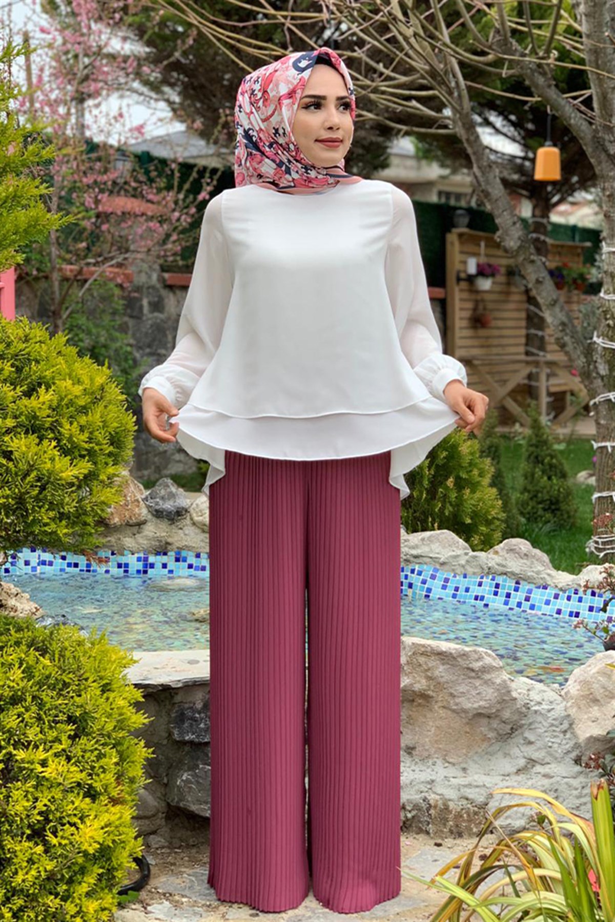 Gül Kurusu Piliseli Pantolon