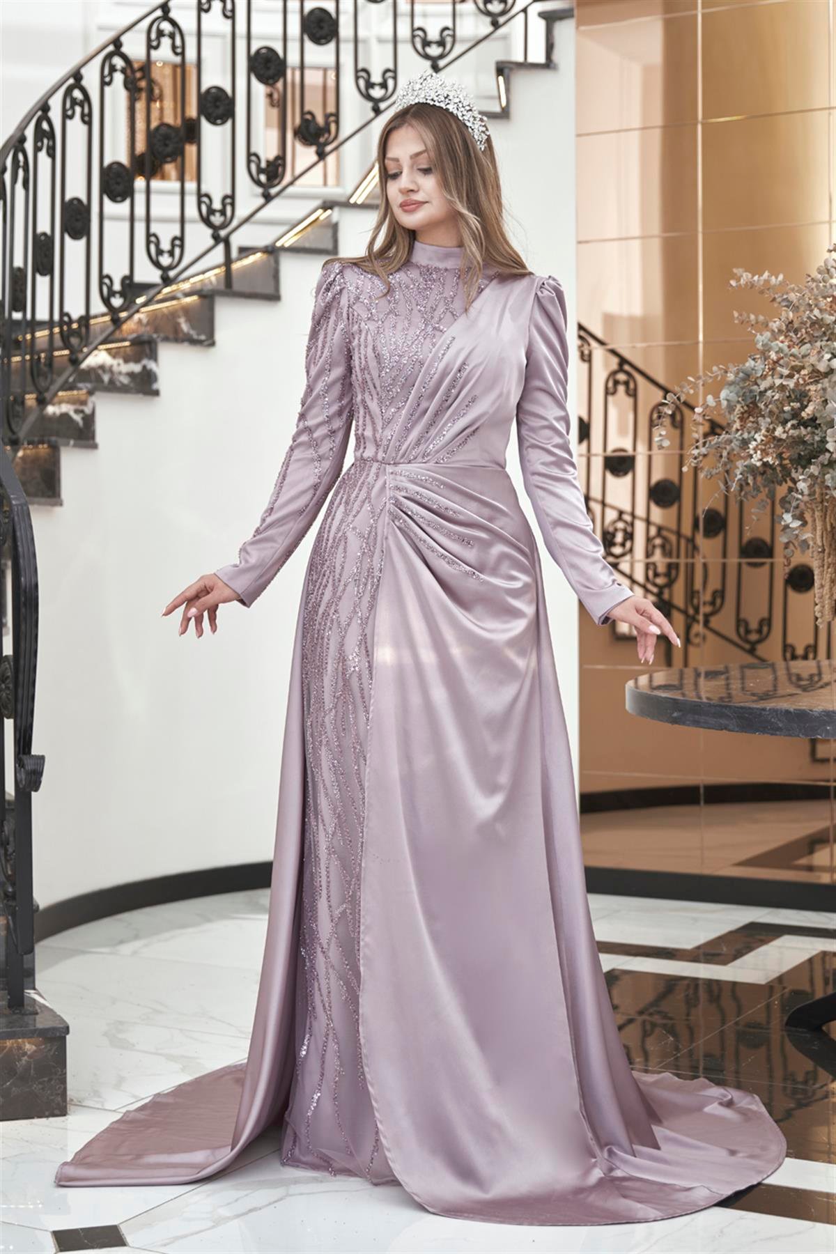 Helen Tesettür Abiye Pudra