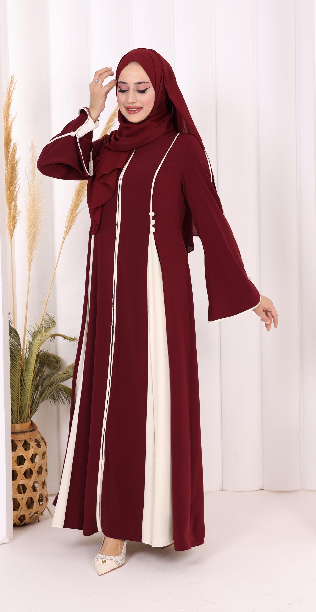 İki Renkli Feracemiz Bordo