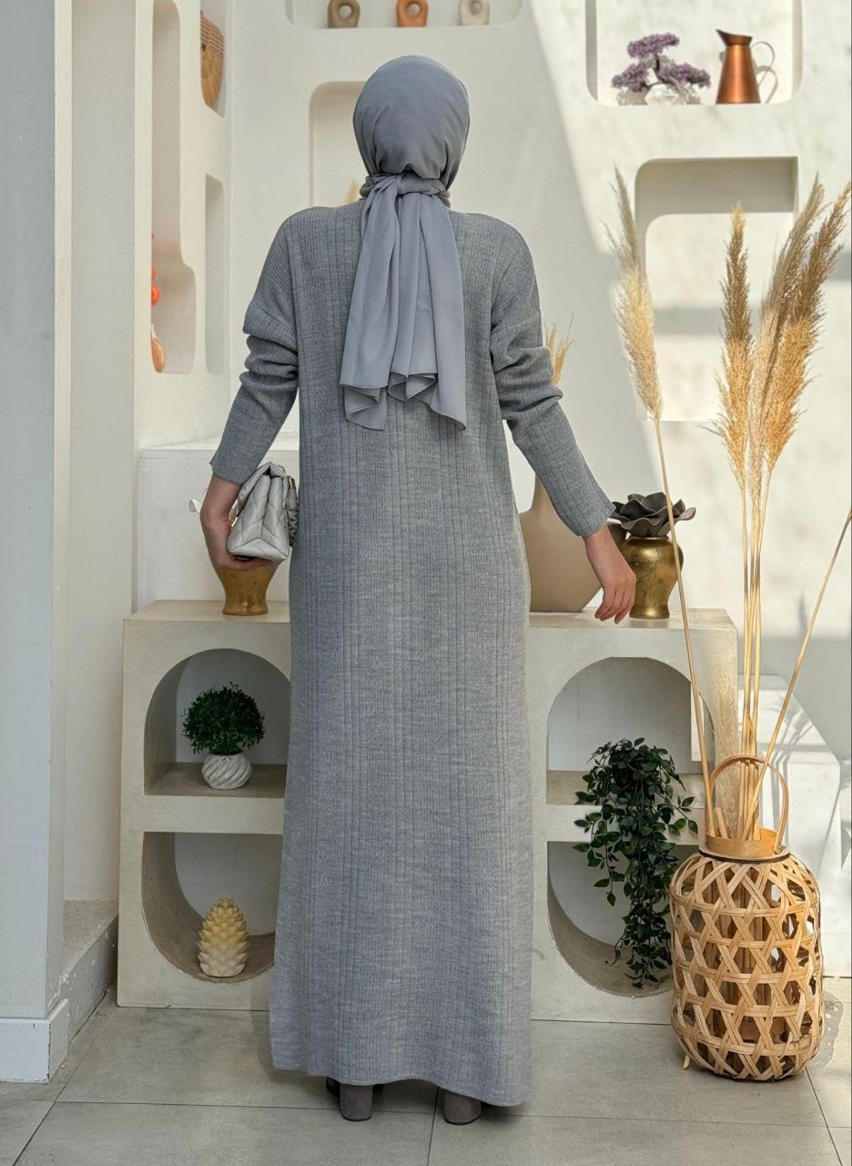 İkili Triko Takım Gri