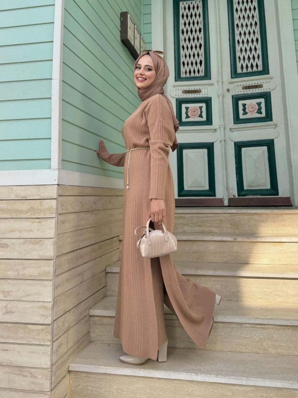 İkili Triko Takım Taba