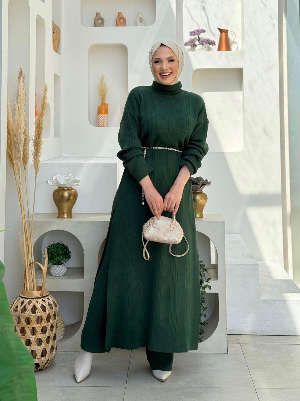 İkili Triko Takım Zümrüt 