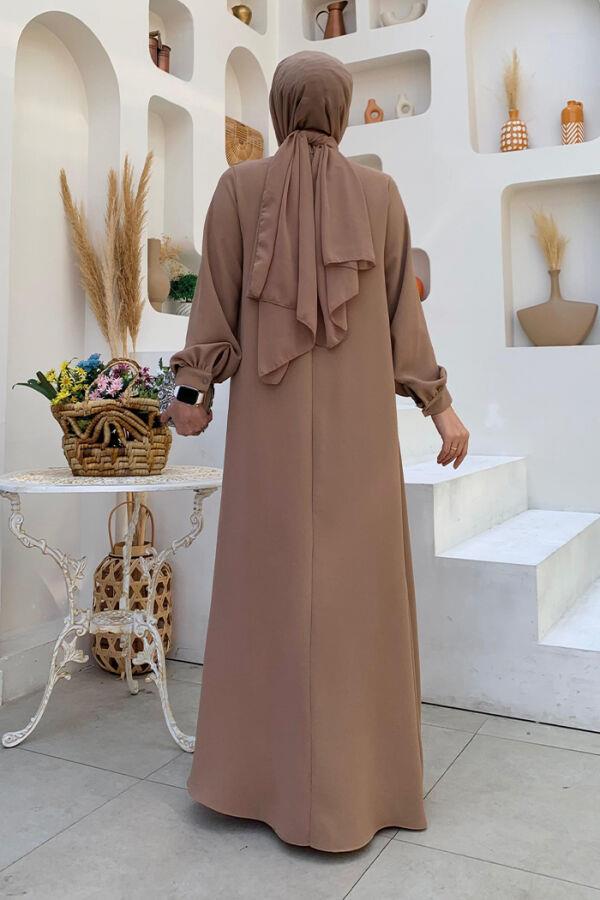 İncili Elbise Vizon