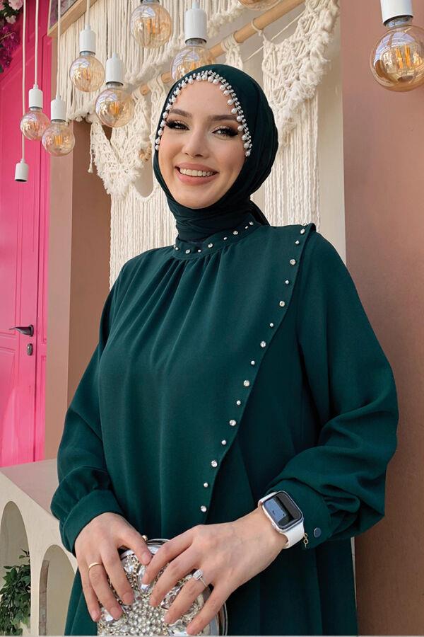 İncili Elbise Zümrüt 