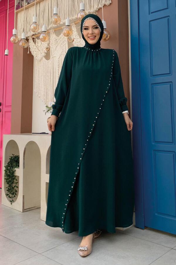 İncili Elbise Zümrüt 