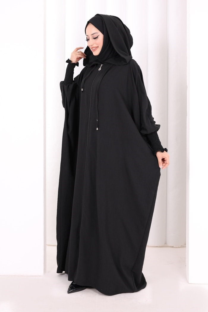 Kapüşonlu Ferace Siyah