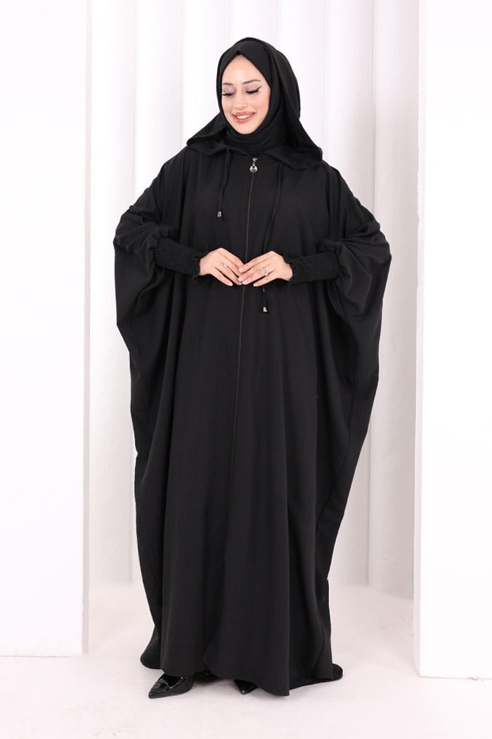 Kapüşonlu Ferace Siyah