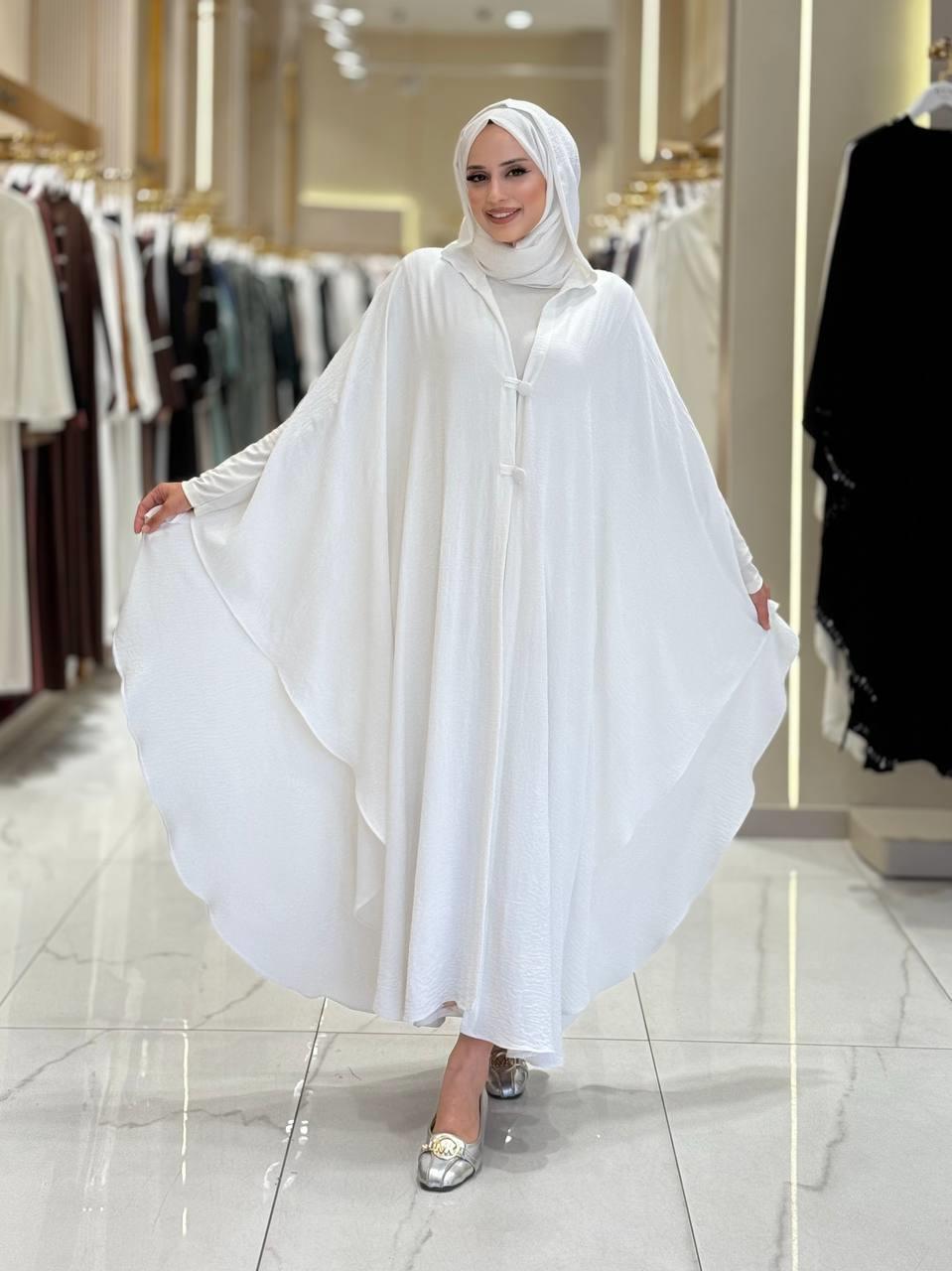 Kapüşonlu Pelerin Ekru