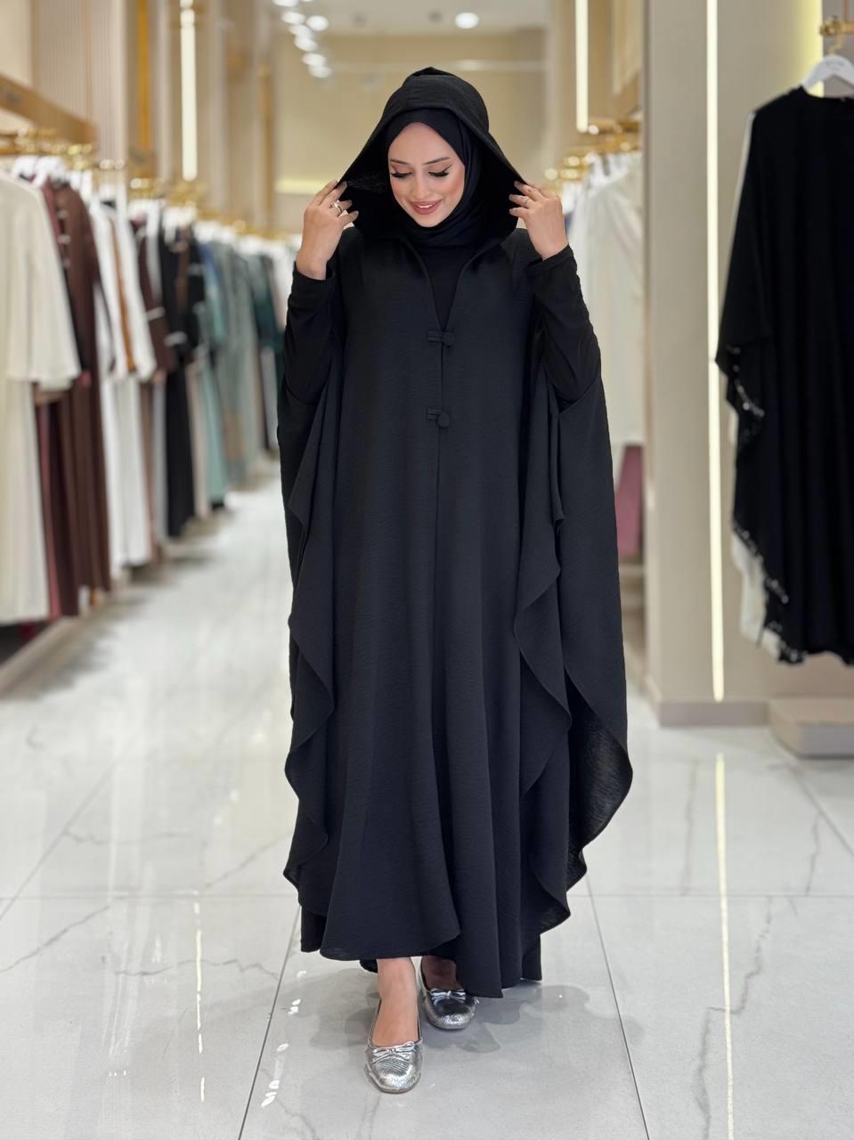 Kapüşonlu Pelerin Siyah