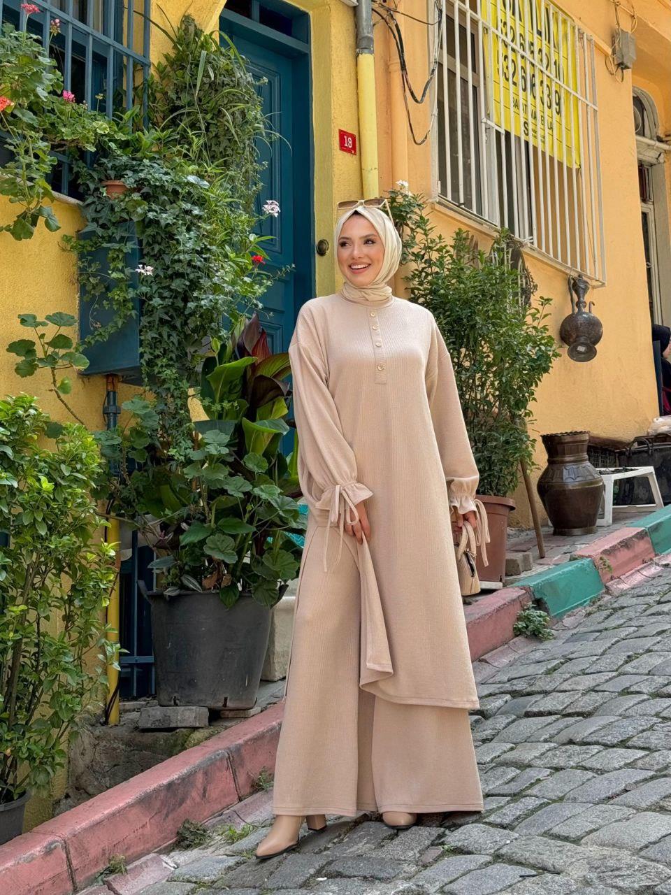 Örme Tunik ve Pantolon İkili Takım Taş 