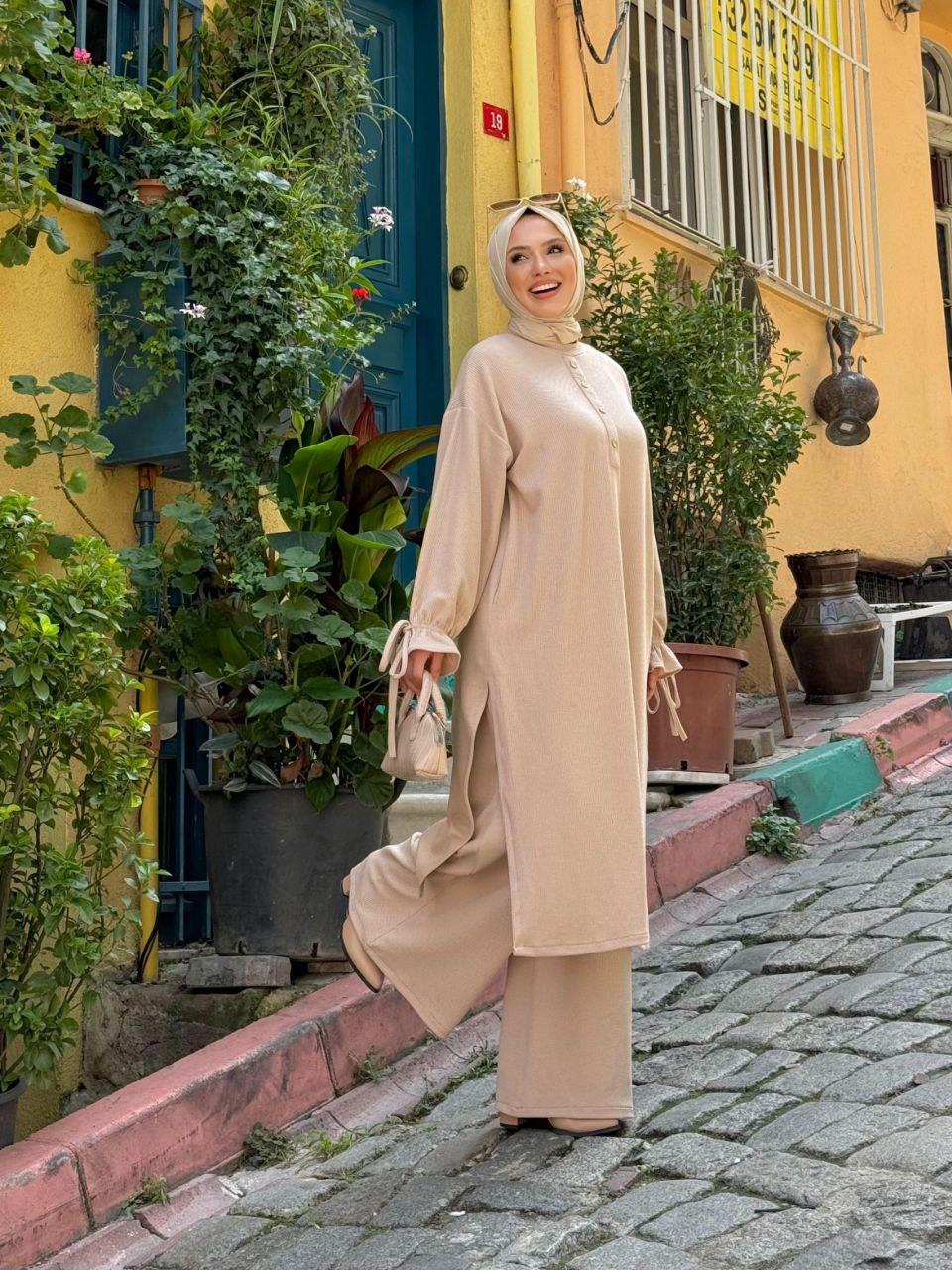 Örme Tunik ve Pantolon İkili Takım Taş 