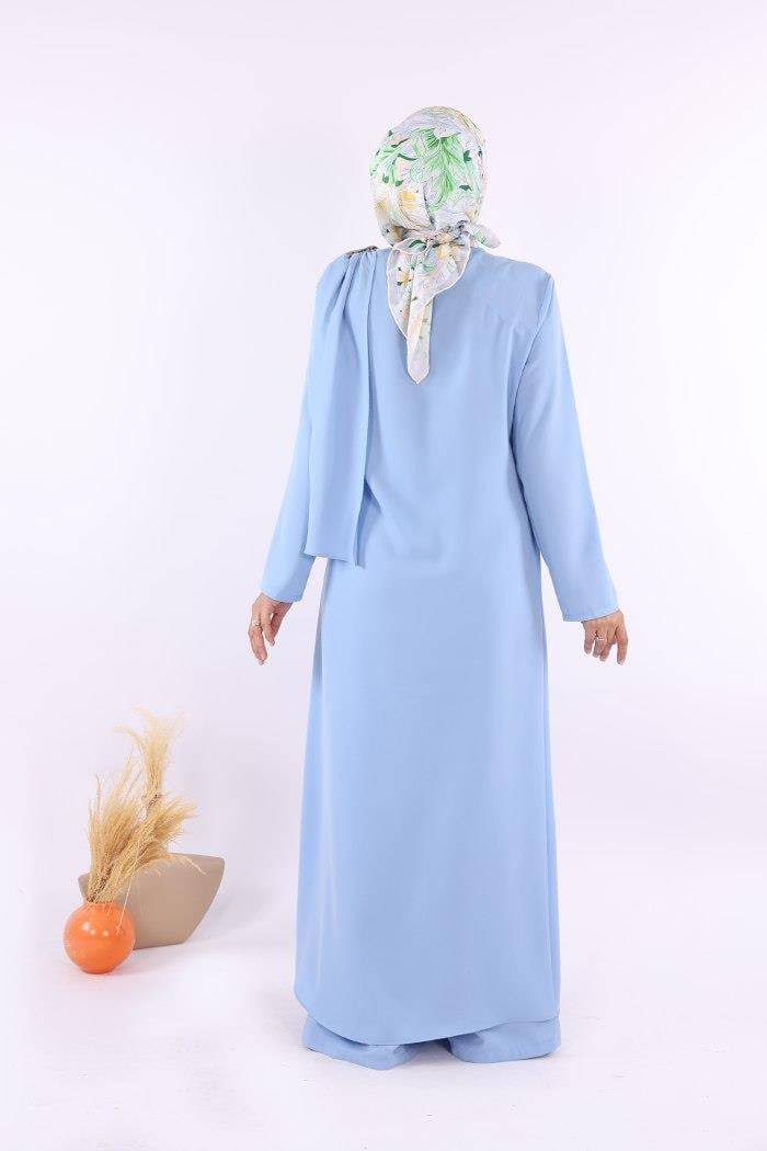 Pantolon Tunik Takım Bebe Mavisi