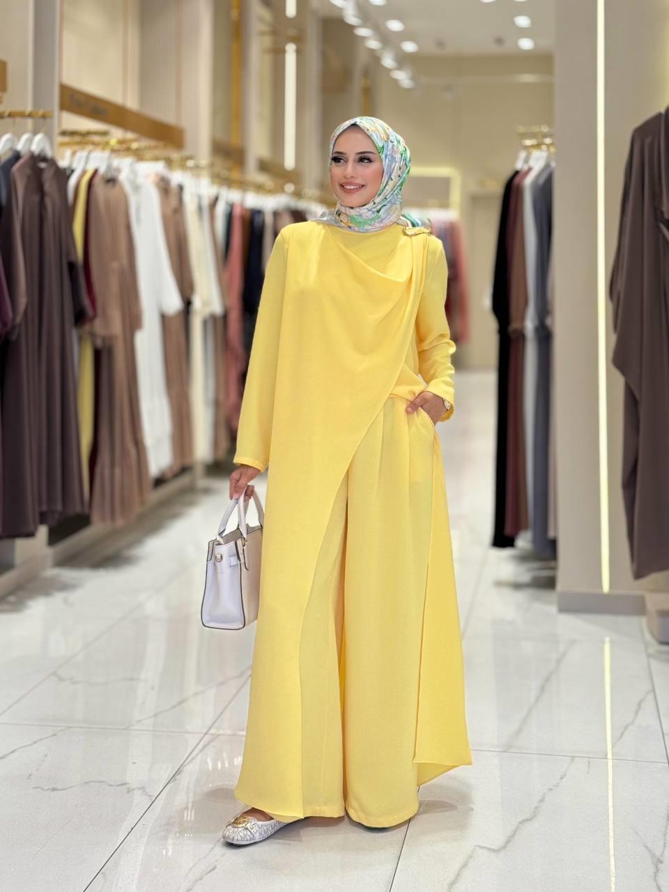 Pantolon Tunik Takım Sarı
