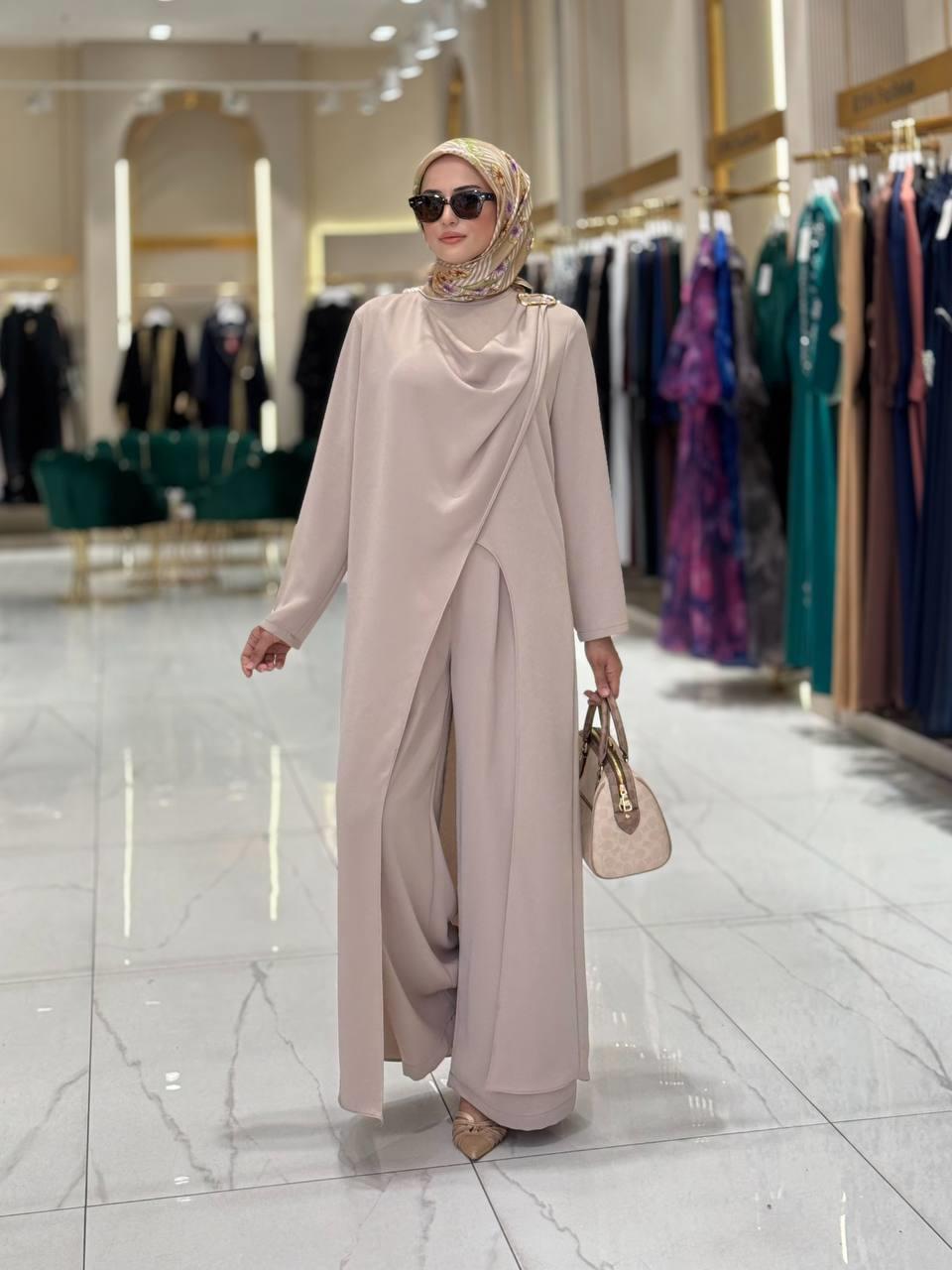 Pantolon Tunik Takım Vizon