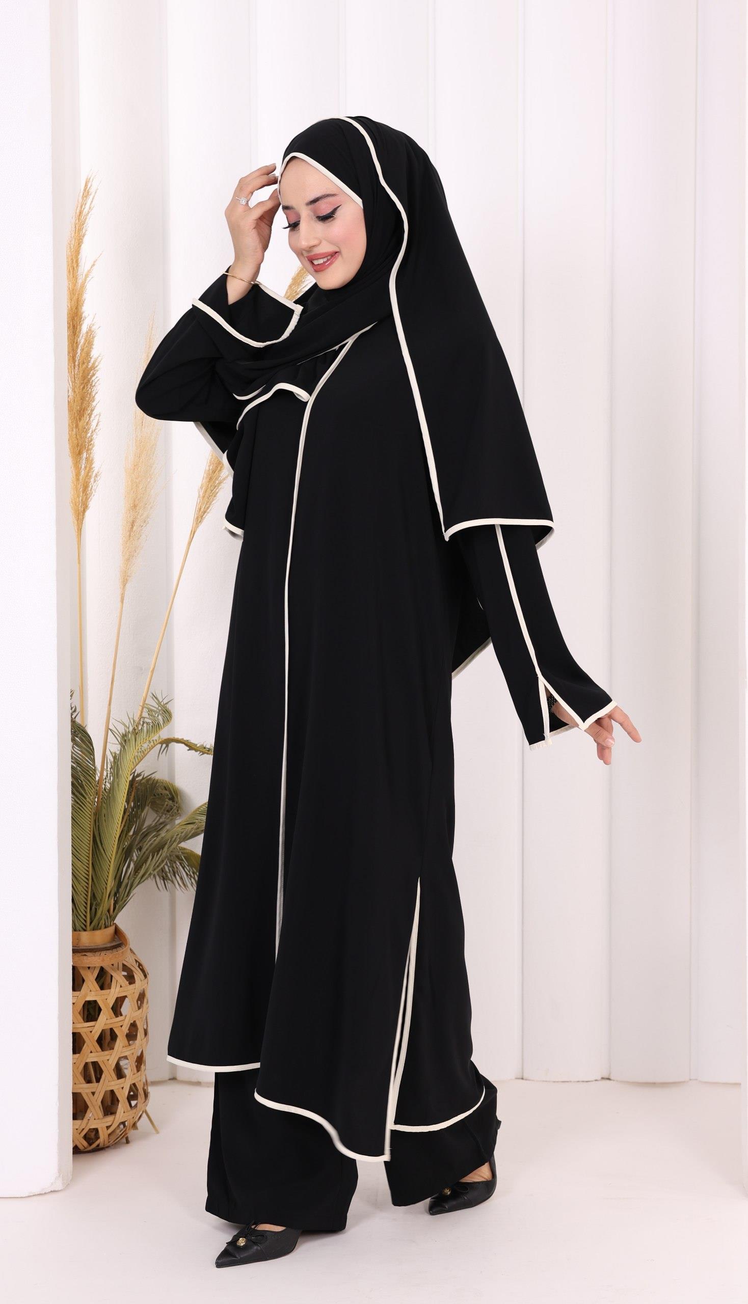 Pantolon Tunik Ve Şal Takım Siyah