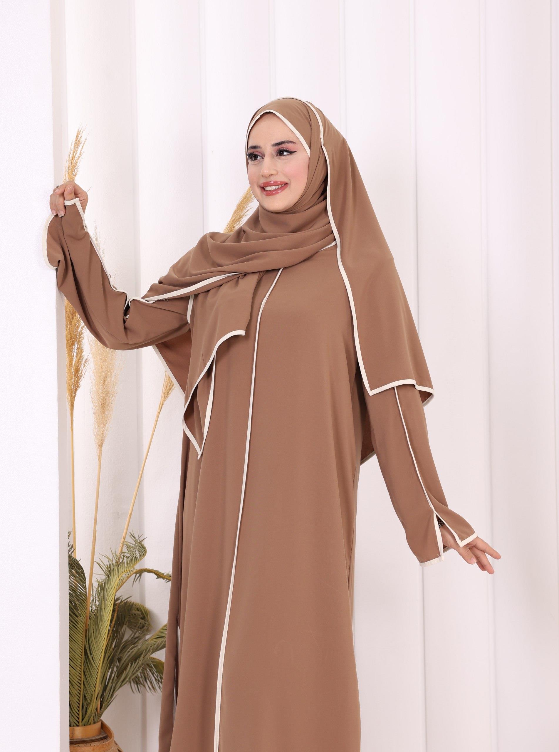 Pantolon Tunik Ve Şal Takım Taba