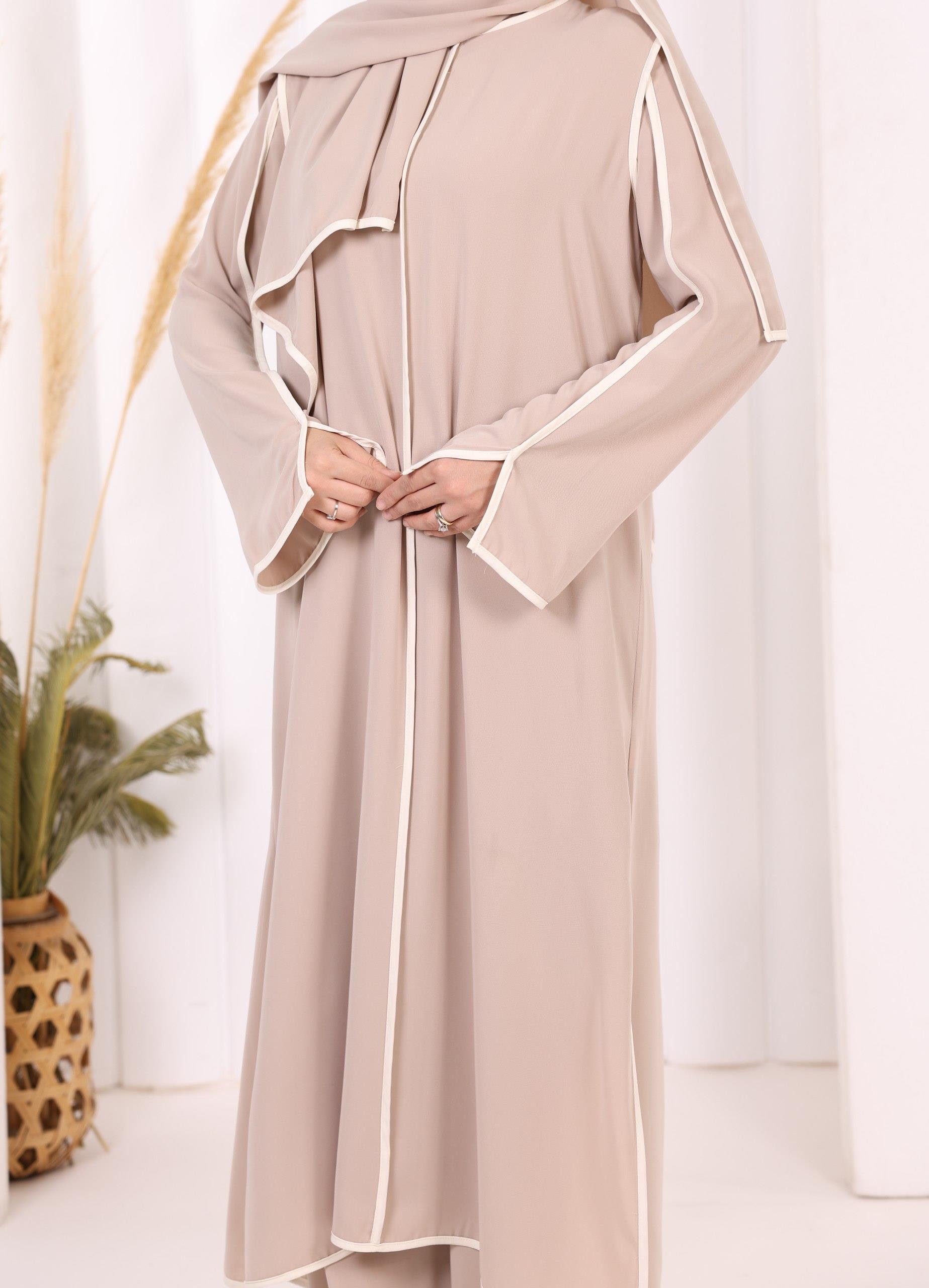 Pantolon Tunik Ve Şal Takım Vizon