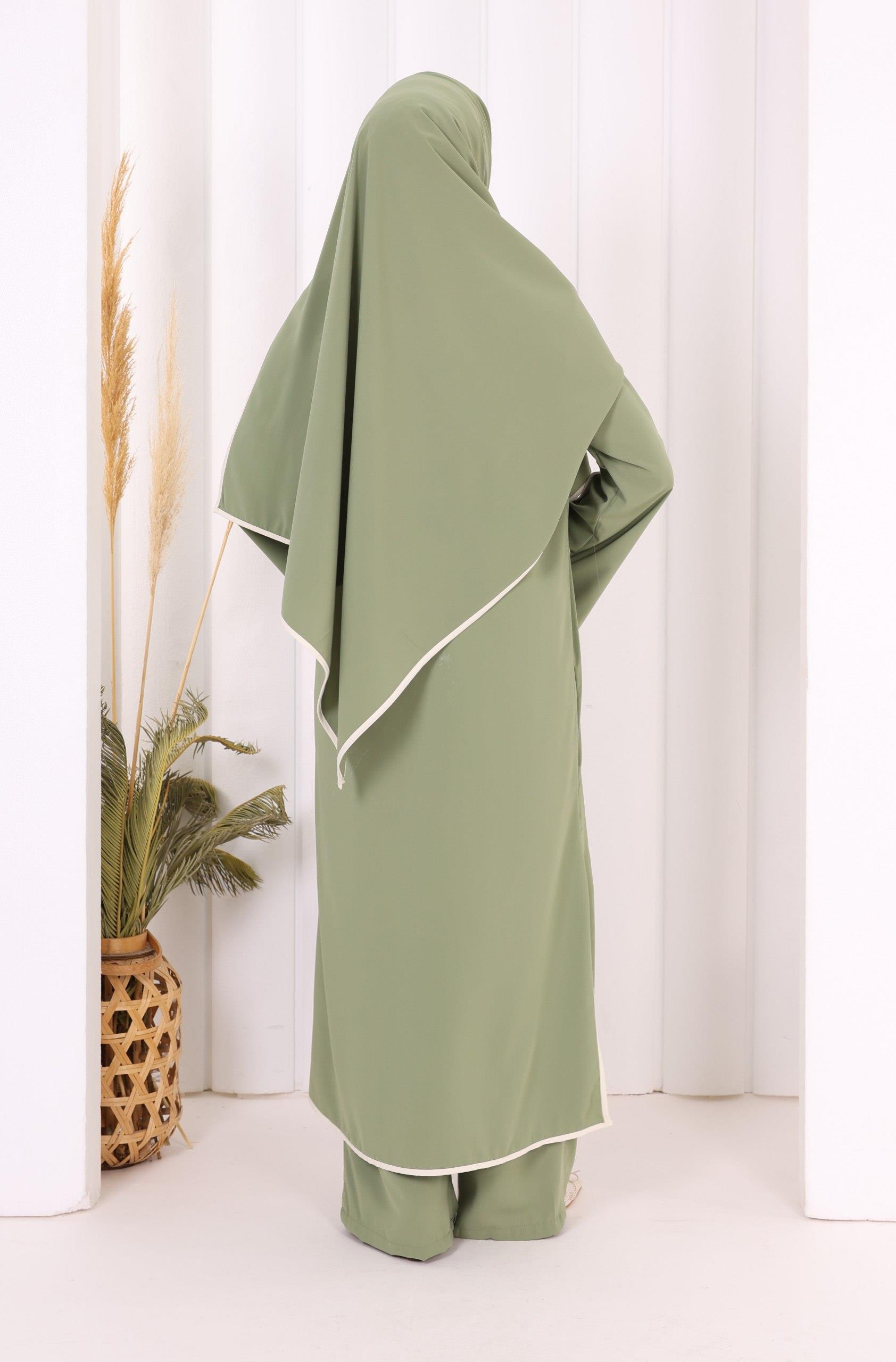 Pantolon Tunik Ve Şal Takım Yeşil 