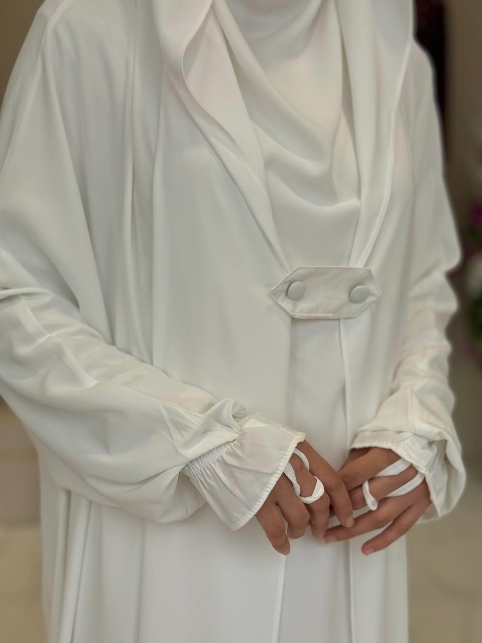 Peçeli Sufleli Cilbab Ekru