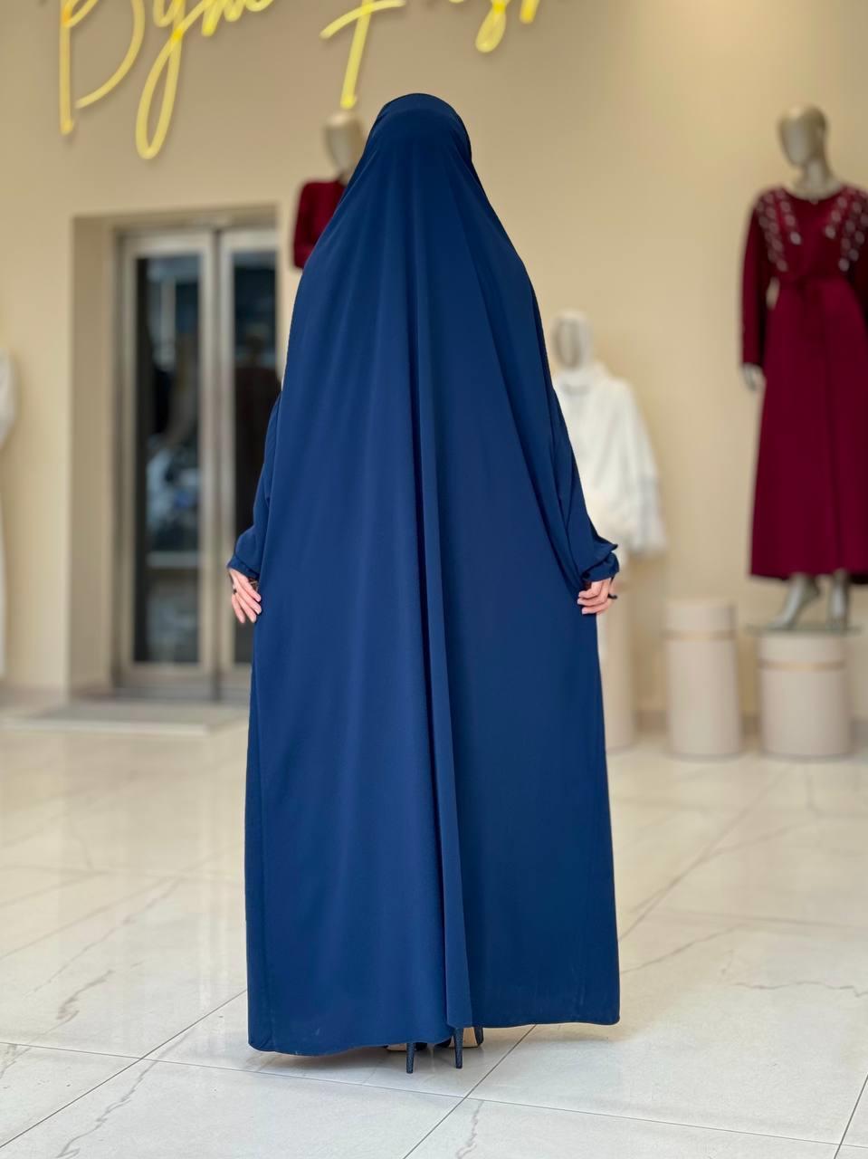 Peçeli Sufleli Cilbab Lacivert 