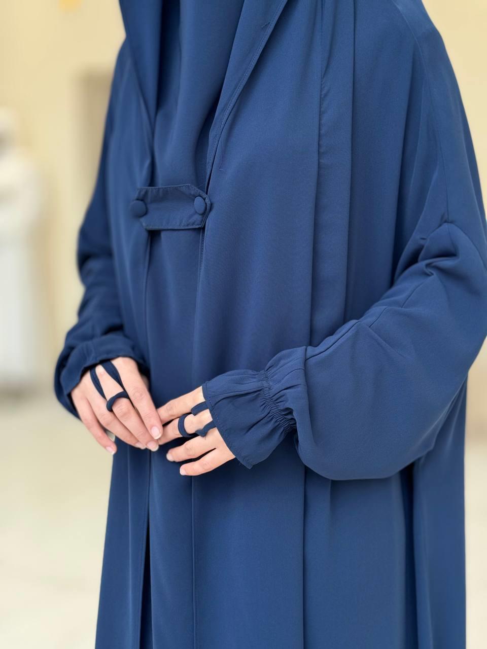 Peçeli Sufleli Cilbab Lacivert 