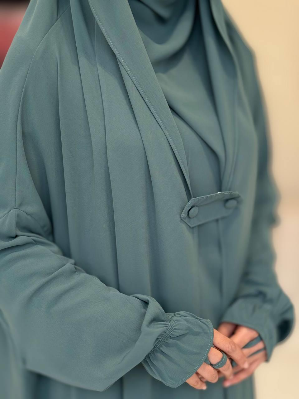 Peçeli Sufleli Cilbab Mint