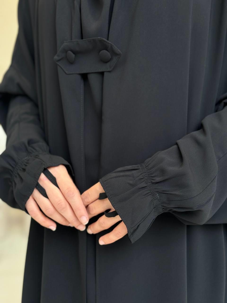 Peçeli Sufleli Cilbab Siyah