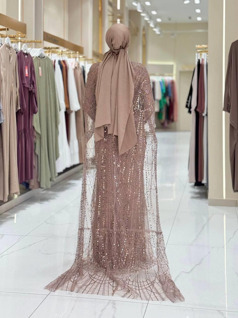 Pelerinli Abiye Vizon