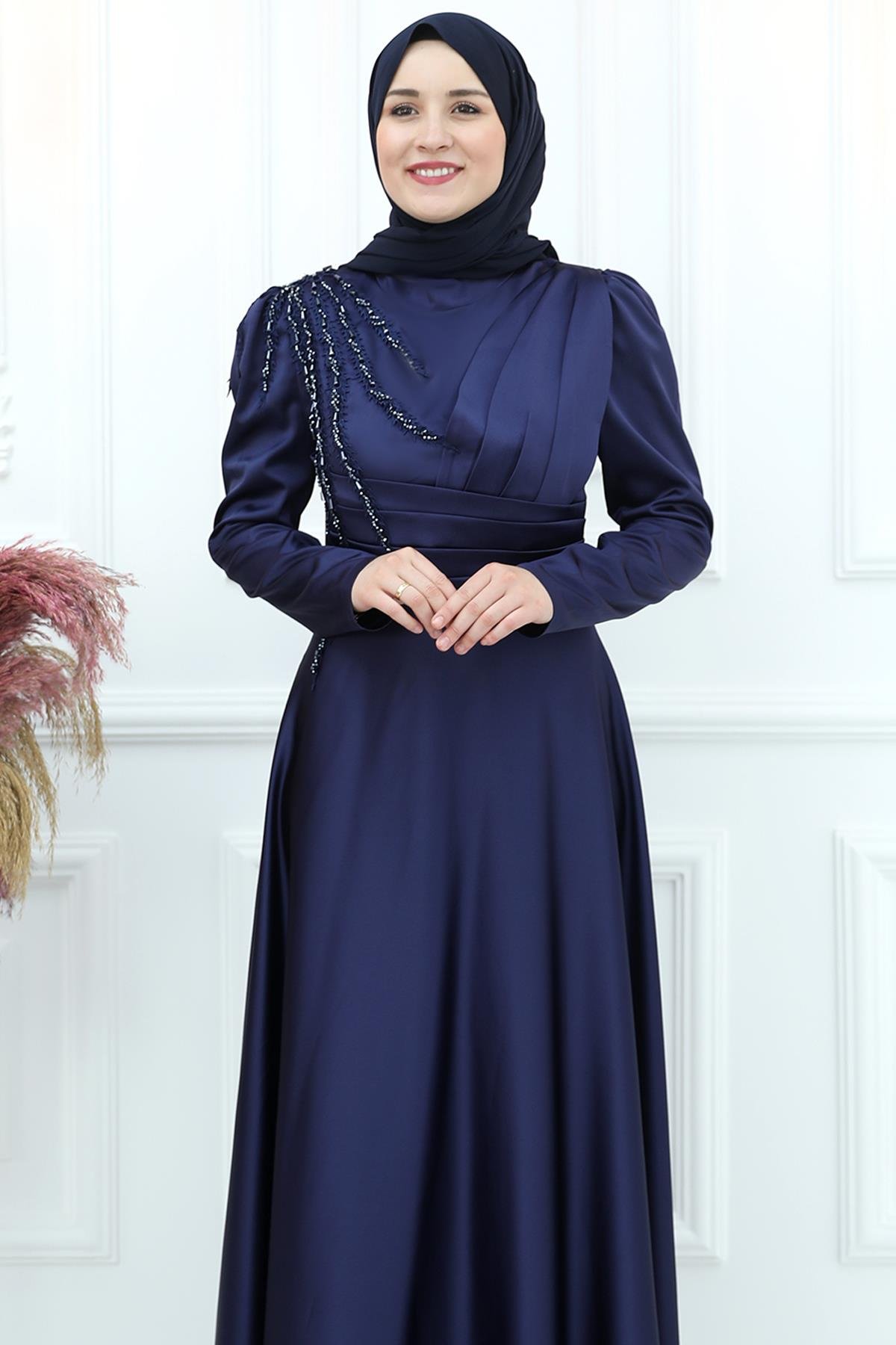 Saten Abiye Lacivert