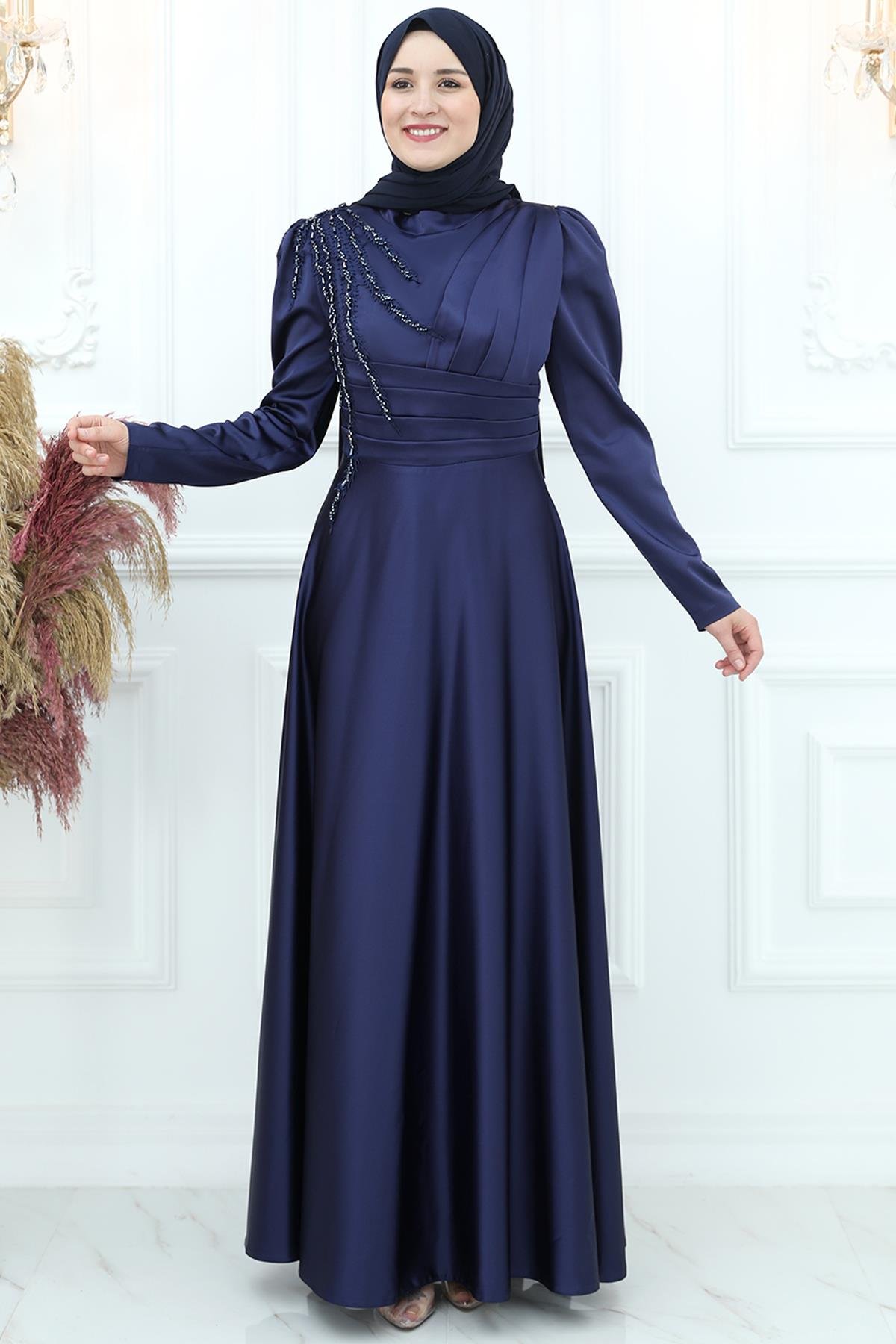 Saten Abiye Lacivert