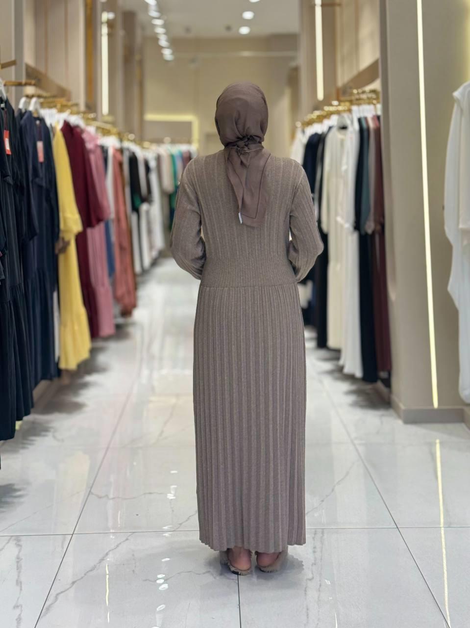 Simli Triko Elbise Lacivert