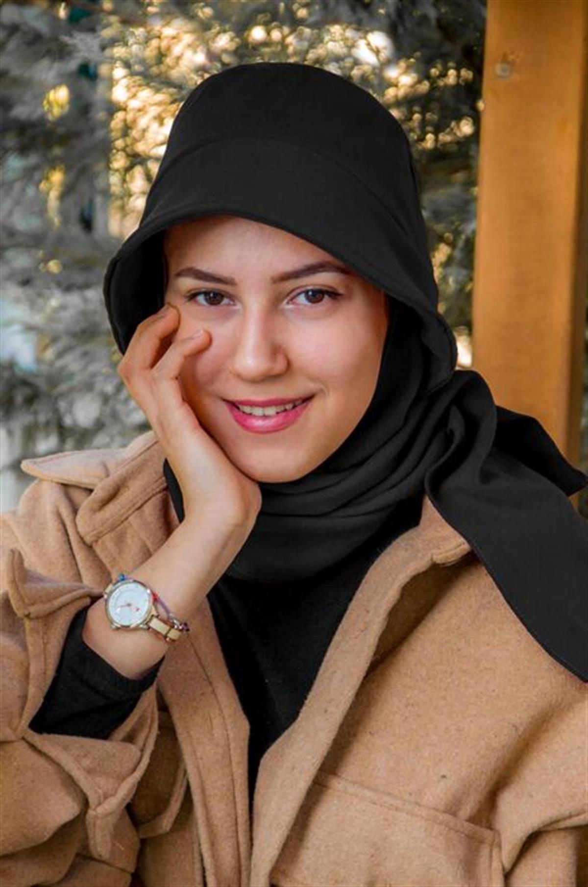 Siyah Atkılı Bucket Şapka