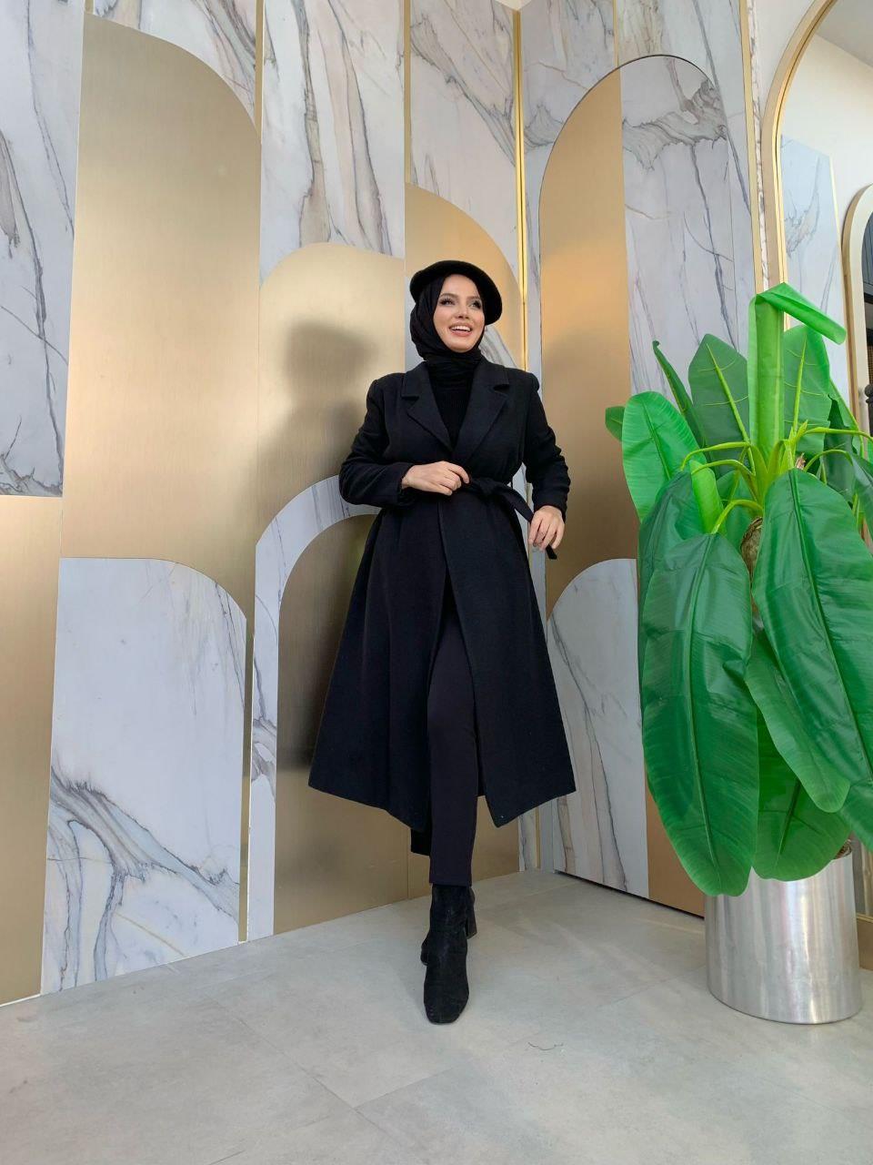 Siyah Kaşe Kaban 