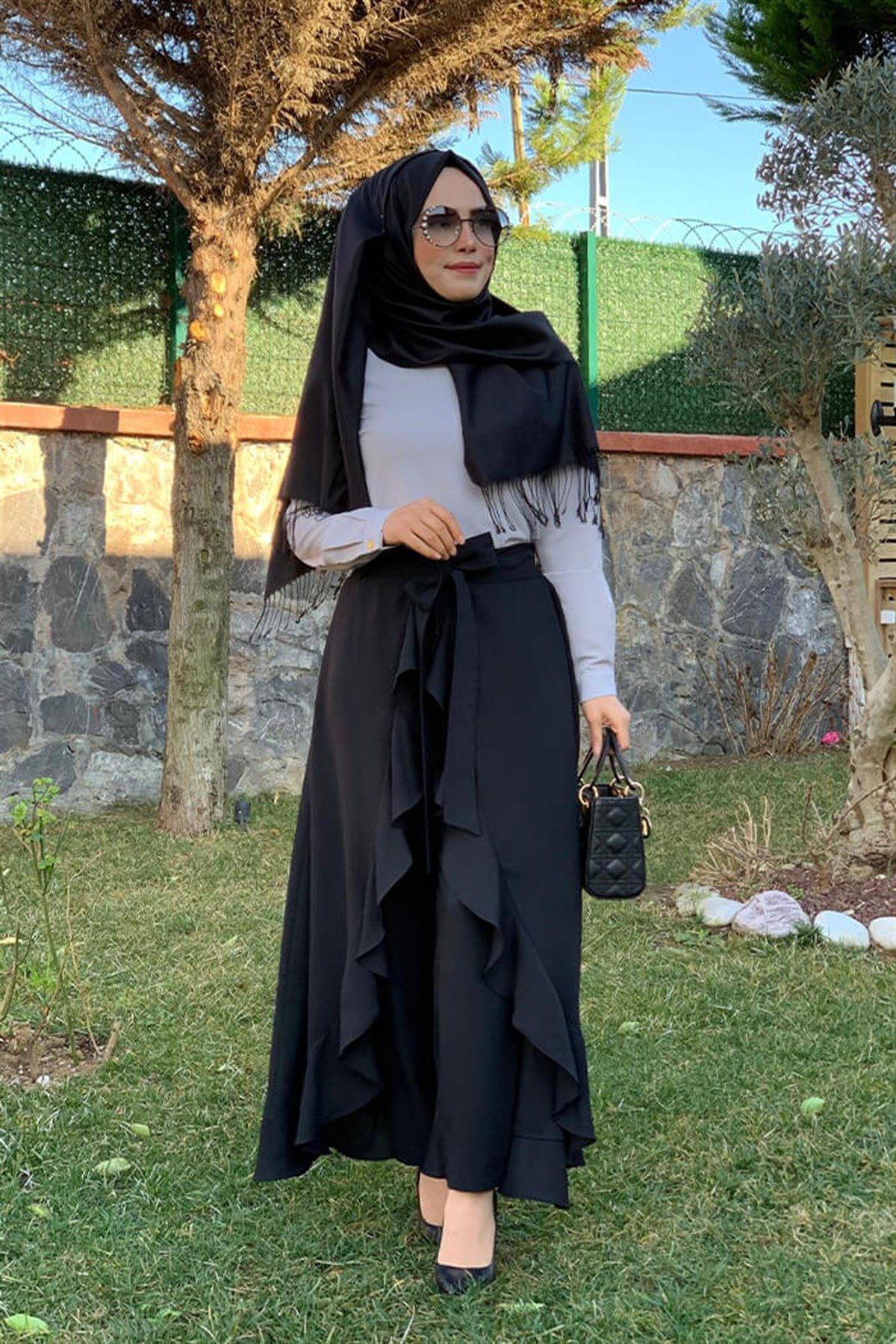 Siyah Pantalon Etek