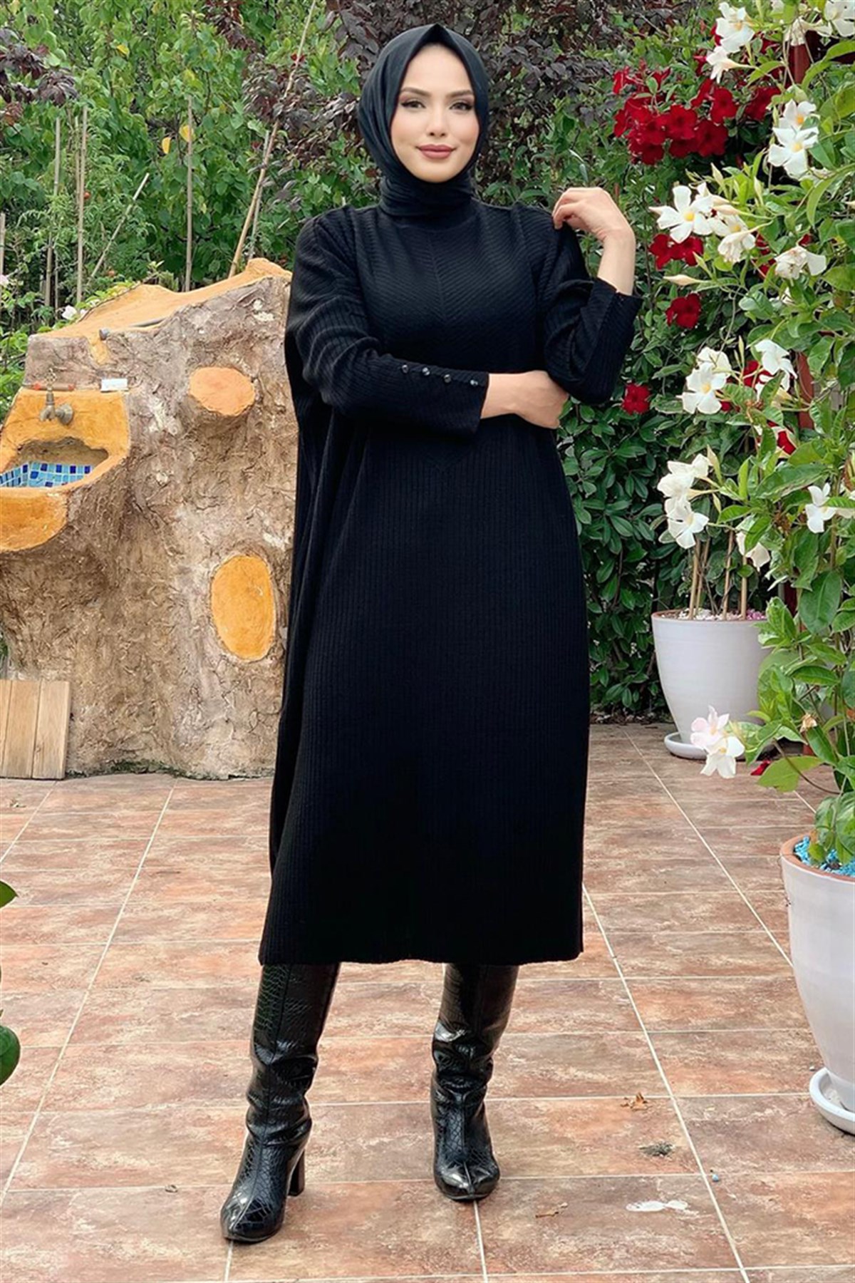 Siyah Triko Tunik 