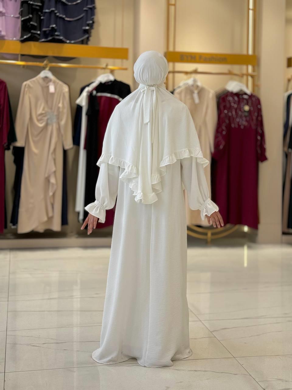 Sufleli Namaz Elbisesi Ekru