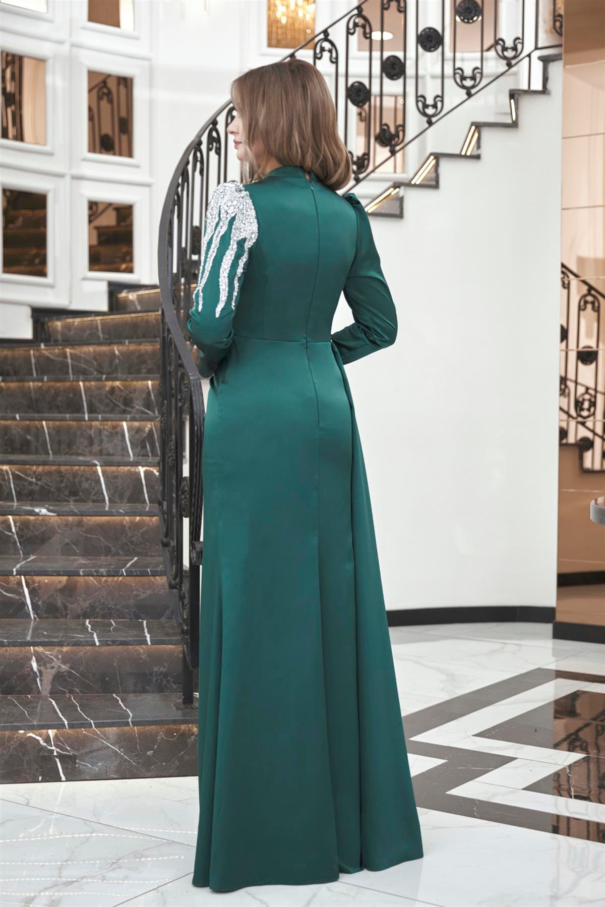 Tâlu Tesettür Abiye Zümrüt